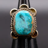 Vintage Sterling Turquoise Ring 5.25