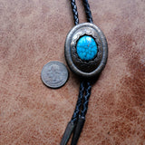 Vintage Sterling Turquoise Bolo Tie