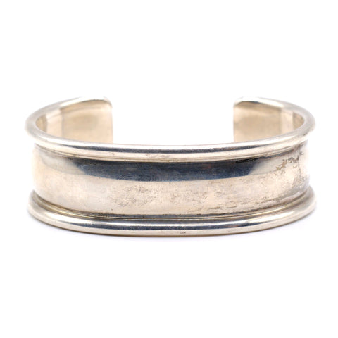 Vintage Sterling Silver Thick Cuff Bracelet