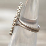 Vintage Sterling Turquoise Cluster Ring 4.75
