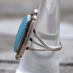 Vintage Sterling Turquoise Ring 7.5