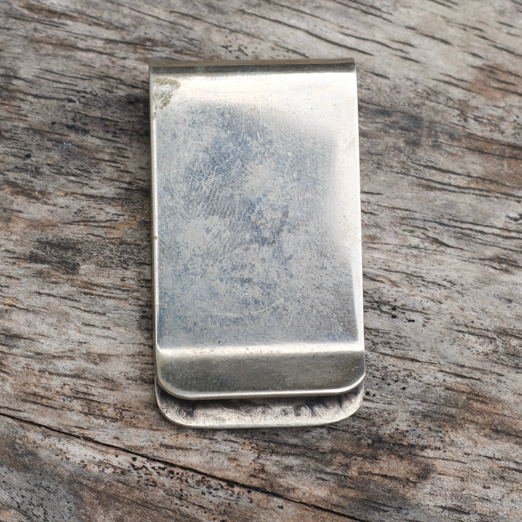 Vintage Sterling Overlay Stamped Bear Paw Money Clip