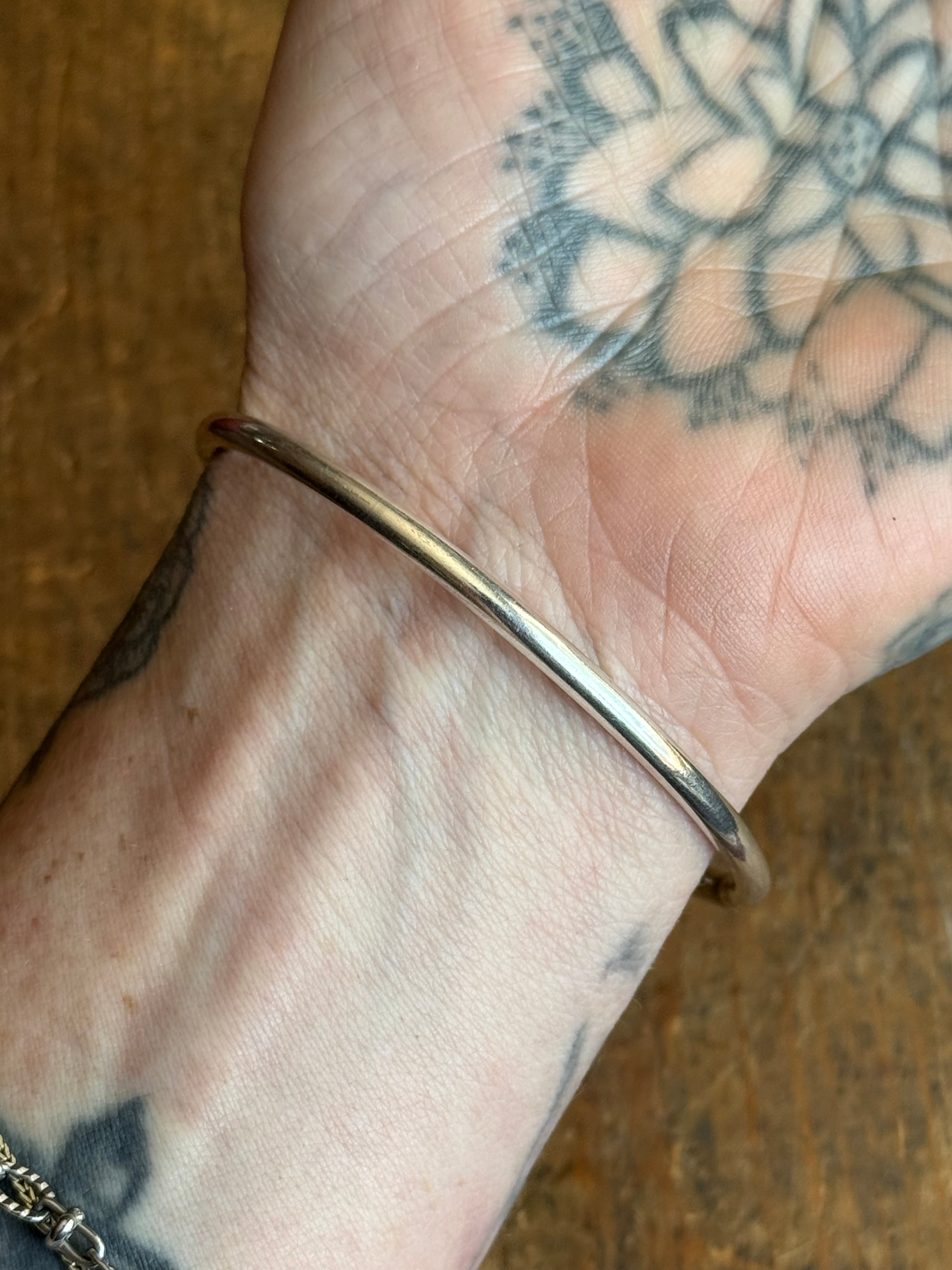 Vintage Sterling Silver Modernist Cuff