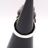 Vintage Sterling Petrified Wood Ring  6.5