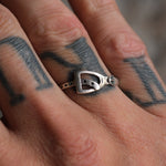 Vintage Sterling Silver Buckle Ring 9