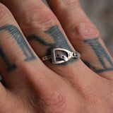 Vintage Sterling Silver Buckle Ring 9