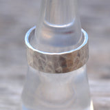 Vintage Sterling Silver Faceted Band Ring 6.75