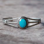 Vintage Sterling Turquoise Cuff