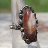 Vintage Sterling Jasper Ring 5