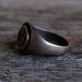 Vintage Sterling CLD Initial Ring 4.5