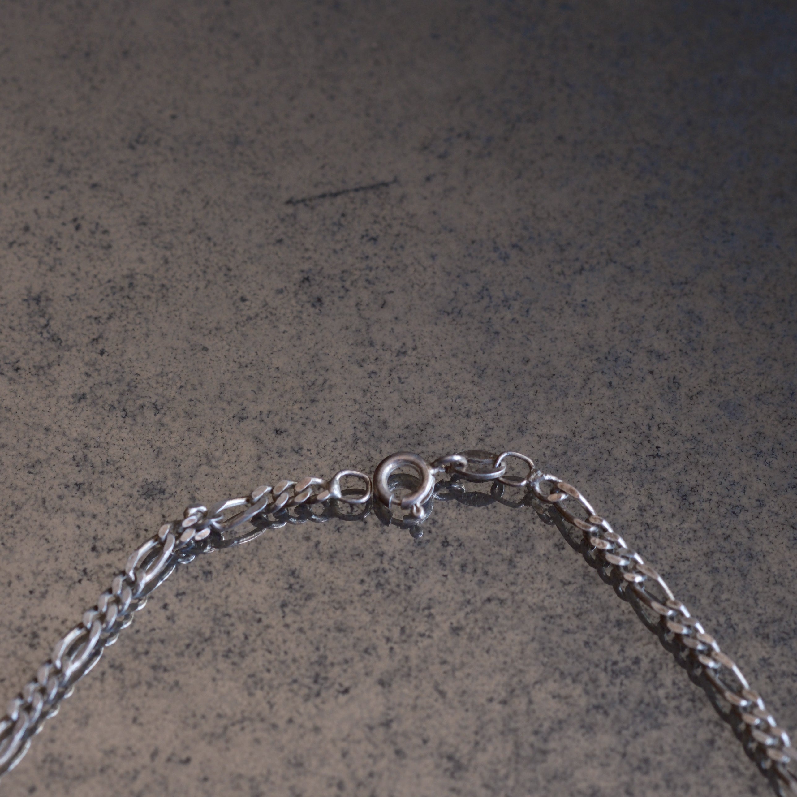 Vintage Sterling Silver Figaro Chain Necklace 18"