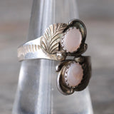 Vintage Sterling Mother Of Pearl Overpass Ring 8