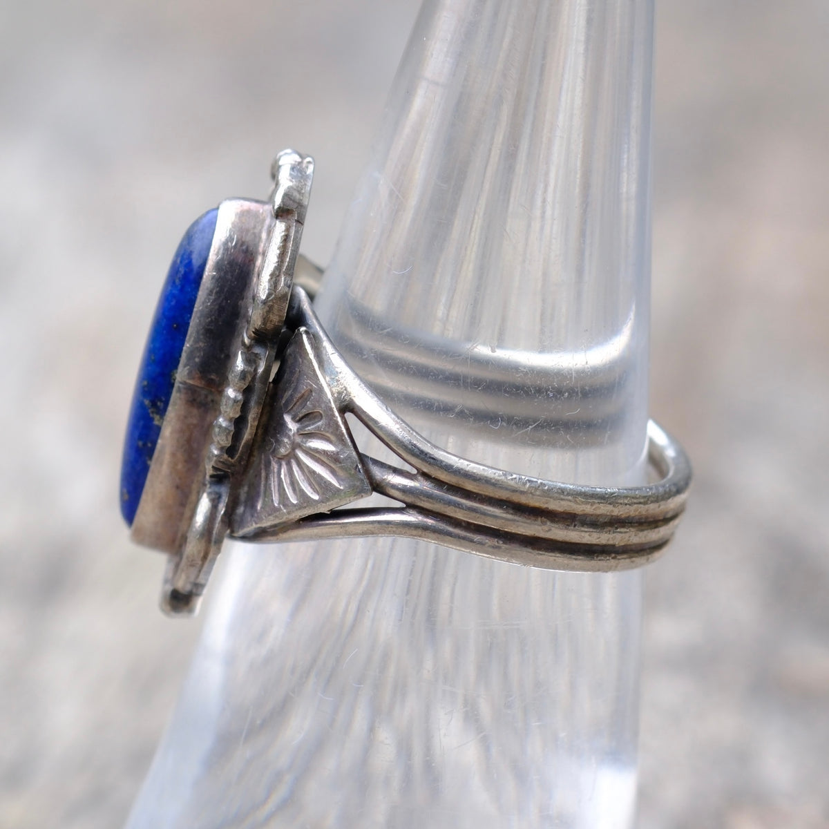 Vintage Sterling Lapis Ring 6