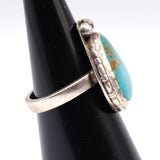 Vintage Sterling Turquoise Ring 6.25