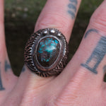 Vintage Sterling Turquoise Ring 8.5