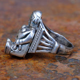 Vintage Sterling Storyteller Ring 9.75
