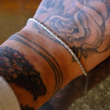 Vintage Sterling Silver Twisted Chain Bracelet 7"