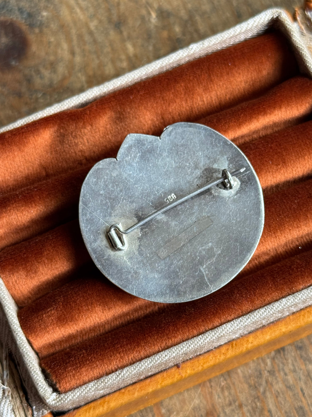 Vintage Sterling Silver Moon Goddess Pin