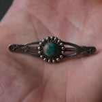 Vintage Sterling Turquoise Brooch