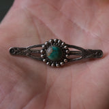 Vintage Sterling Turquoise Brooch