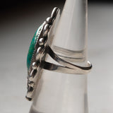 Vintage Sterling Turquoise Ring 6.75