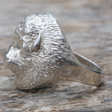 Vintage Sterling Silver Buffalo Ring 12