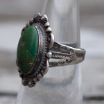 Vintage Sterling Fred Harvey Era Turquoise Ring 6.25