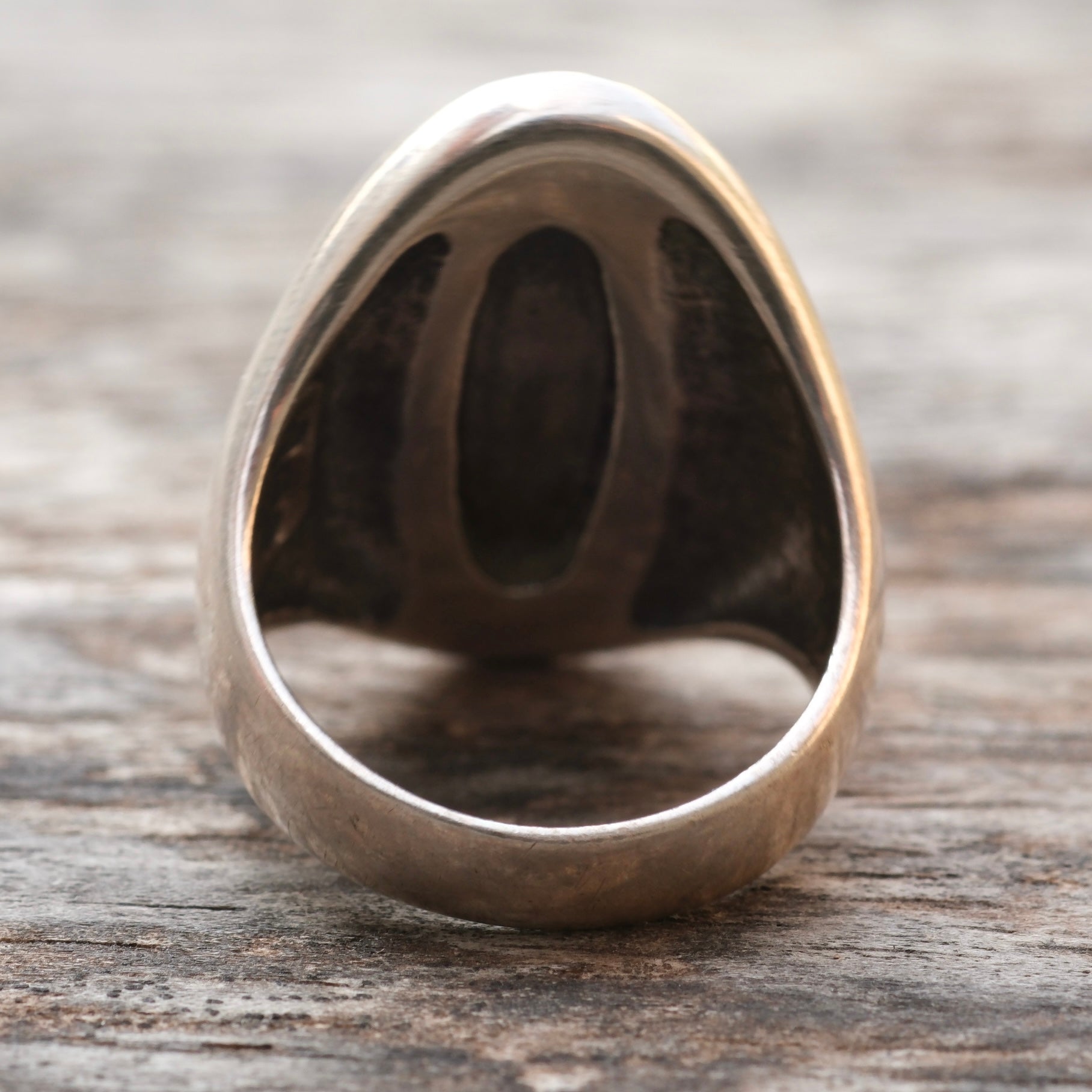 Vintage Sterling Multistone Inlay Ring 9