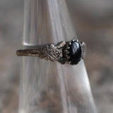 Vintage Sterling Onyx Band 6.25