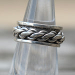 Vintage Sterling Chain Spinner Ring 5.5