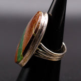 Vintage Sterling Jasper Ring 6.75