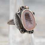 Vintage Sterling Geode Ring 5.25