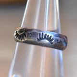Vintage Sterling Silver Stamped Band 7.25