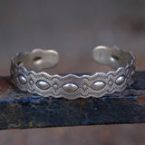 Vintage Sterling Silver Stamped Cuff