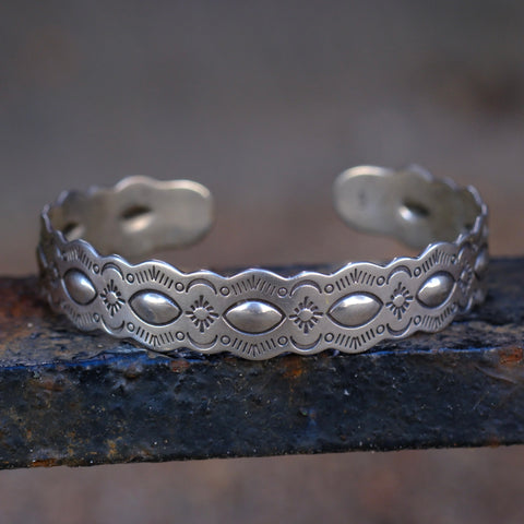 Vintage Sterling Silver Stamped Cuff