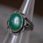 Vintage Sterling Turquoise Ring 3.75