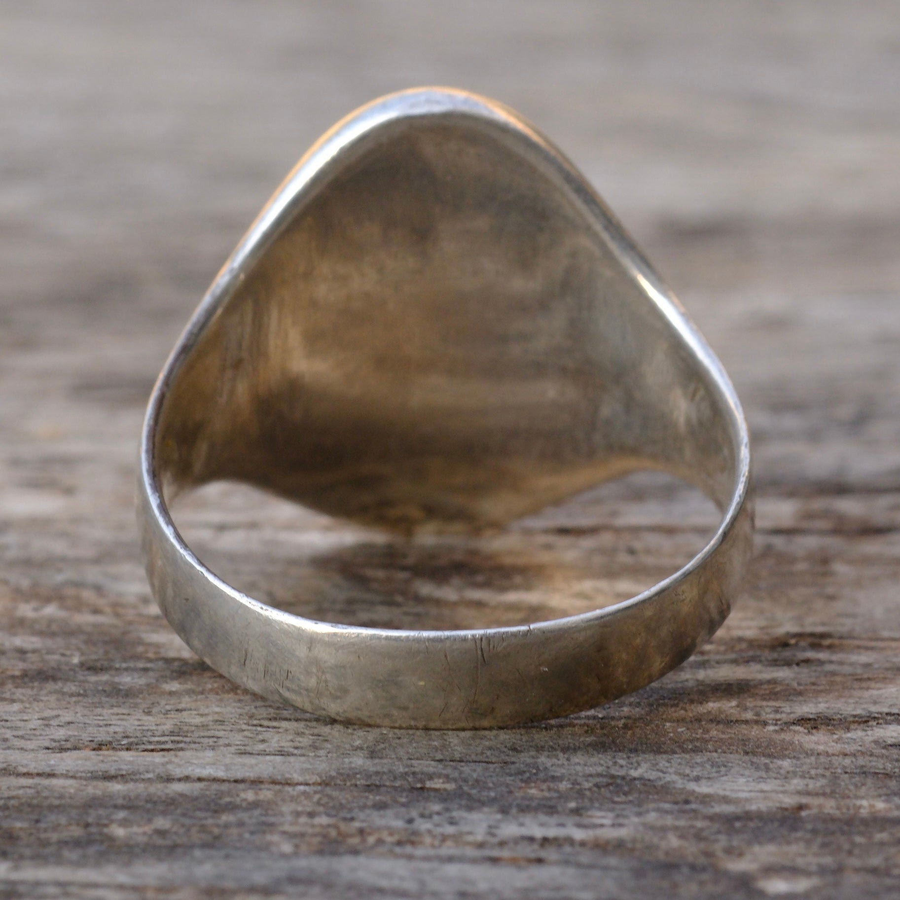 Vintage Sterling Lapis Signet Ring 13.75