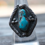 Vintage Sterling Turquoise Ring 8