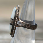 Vintage Sterling MOP Inlay Ring 6