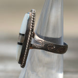 Vintage Sterling MOP Inlay Ring 6