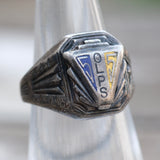 Vintage Sterling 1955 Class Signet Ring 5.5