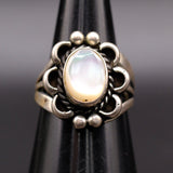 Vintage Sterling Mother Of Pearl Ring 6