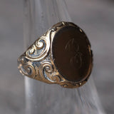 Vintage Gold Toned Sterling Signet Ring 6.5