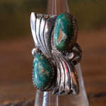 Vintage Sterling 2-Stone Turquoise Ring 6