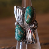 Vintage Sterling 2-Stone Turquoise Ring 6