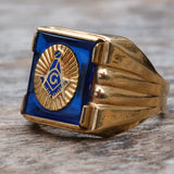 Vintage 14k Gold Filled Free Masons Signet Ring 9.75