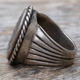 Vintage Sterling FJG Initial Ring 8.75