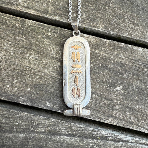 Vintage Sterling Egyptian Necklace