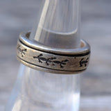 Vintage Sterling Lizard Band 6.5