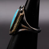Vintage Sterling Turquoise Ring 5.75